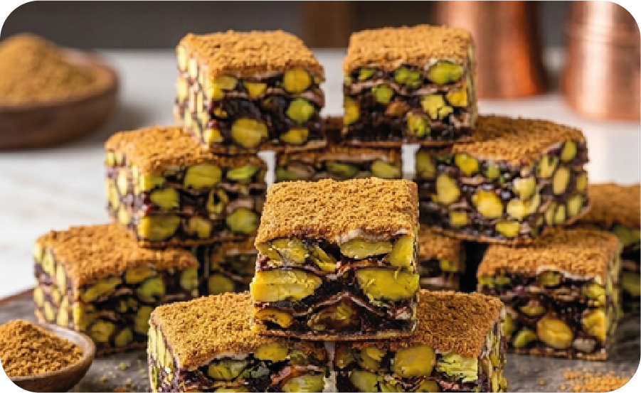 TDA LOTUS ÇİKOLATALI ANTEP FISTIKLI BAKLAVA LOKUM